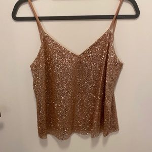 Sequin gold top